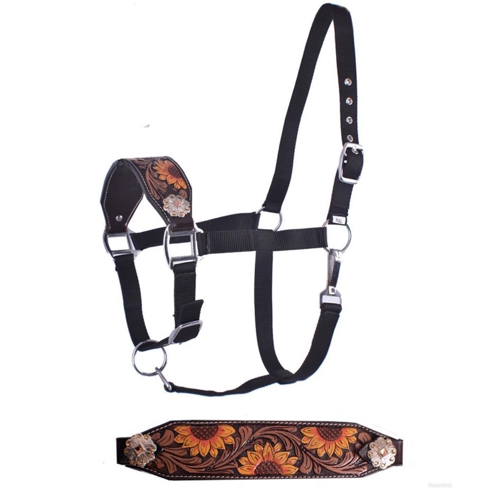 Sunflower horse halter
